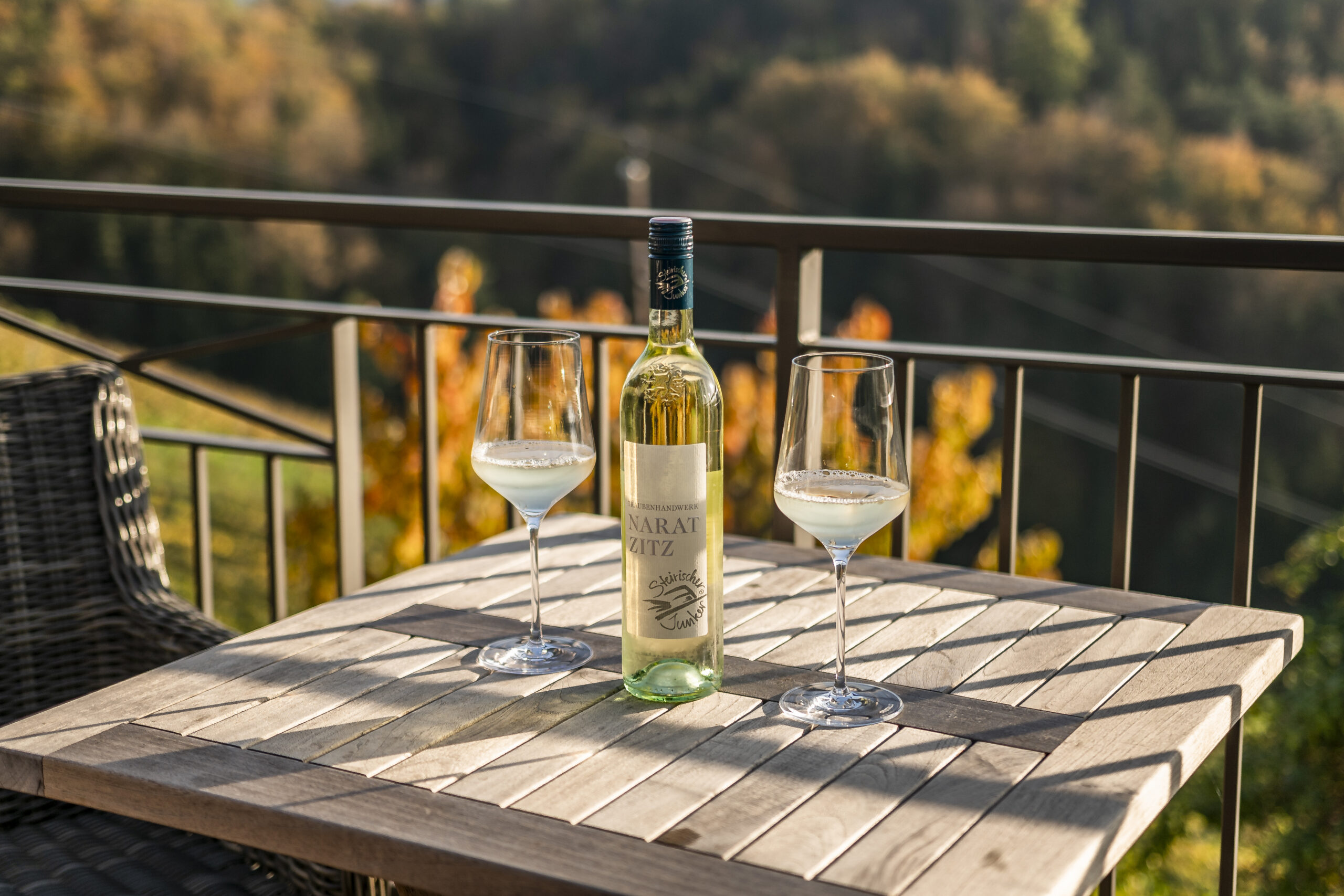 Terrasse im Herbst